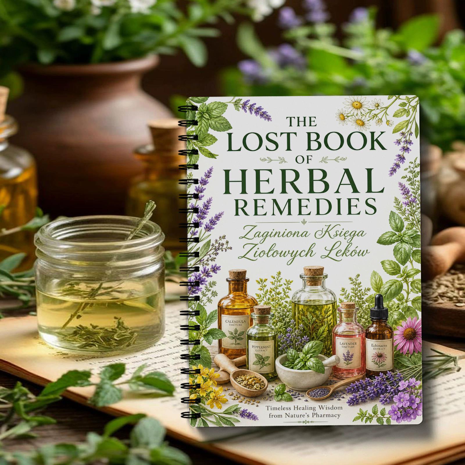 Herbal Wellness Remedy - Bitkisel Çözümler Spiral Defter Polonya Baskısı