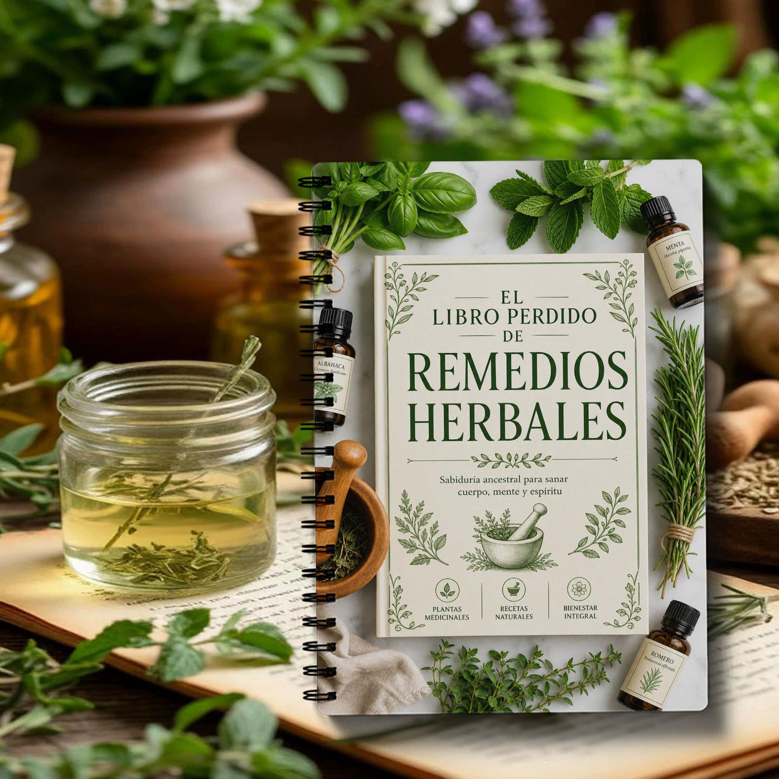Herbal Wellness Remedy - El Libro Perdido Spiral Defter -